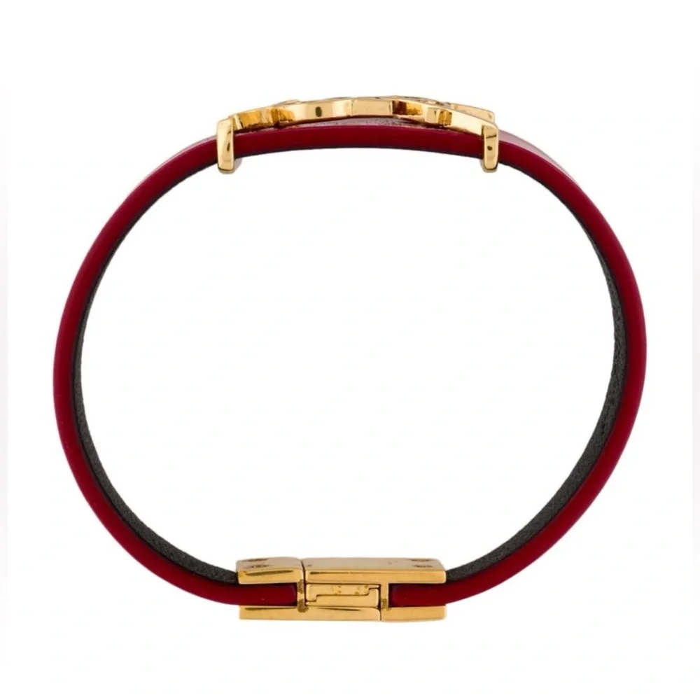 Yves Saint Laurent Burgundy Bracelet with Gold Accent - Picture 3 of 3